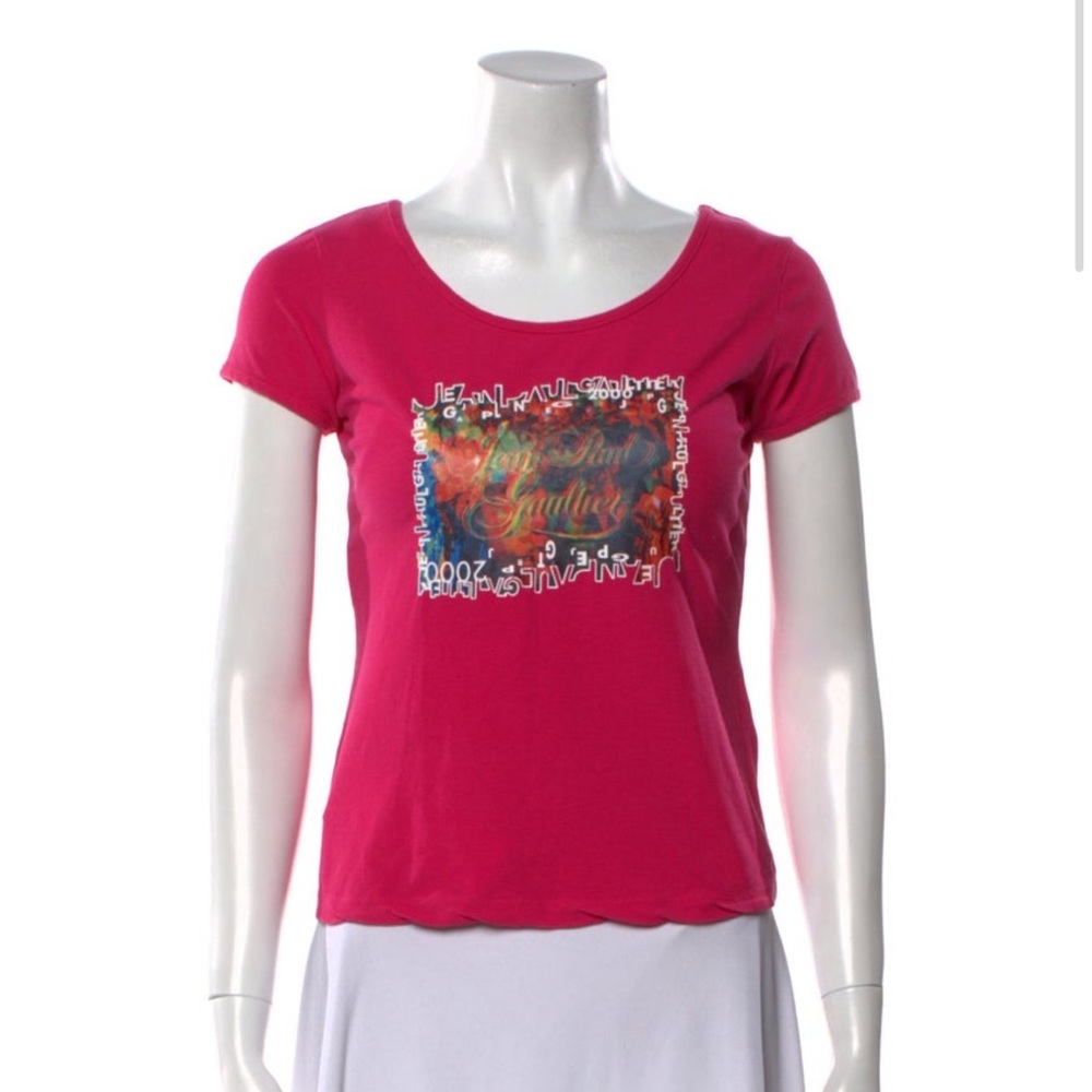 Jean Paul Gaultier 2000 Y2K vintage cotton blend cropped band baby tee T-shirt
